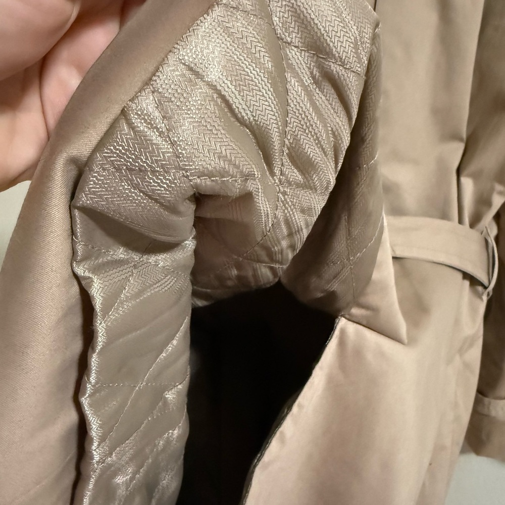The Limited Tan Trench Coat Belted Double-Breasted Size M - Picture 5 of 6